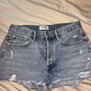 agolde denim shorts